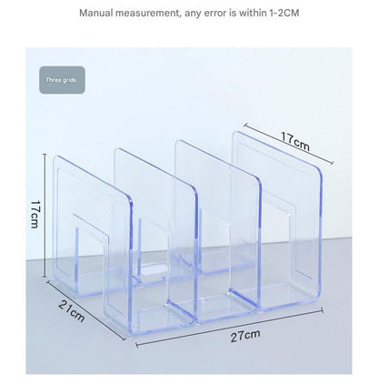 full set view of acrylic book stand in use