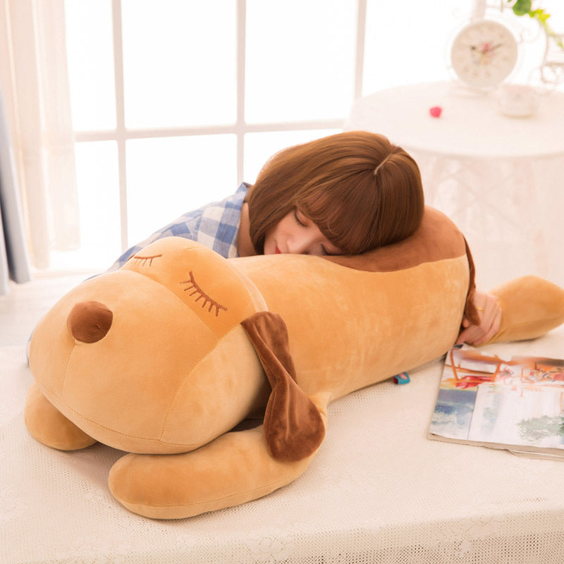 large plush dog toy for bedtime