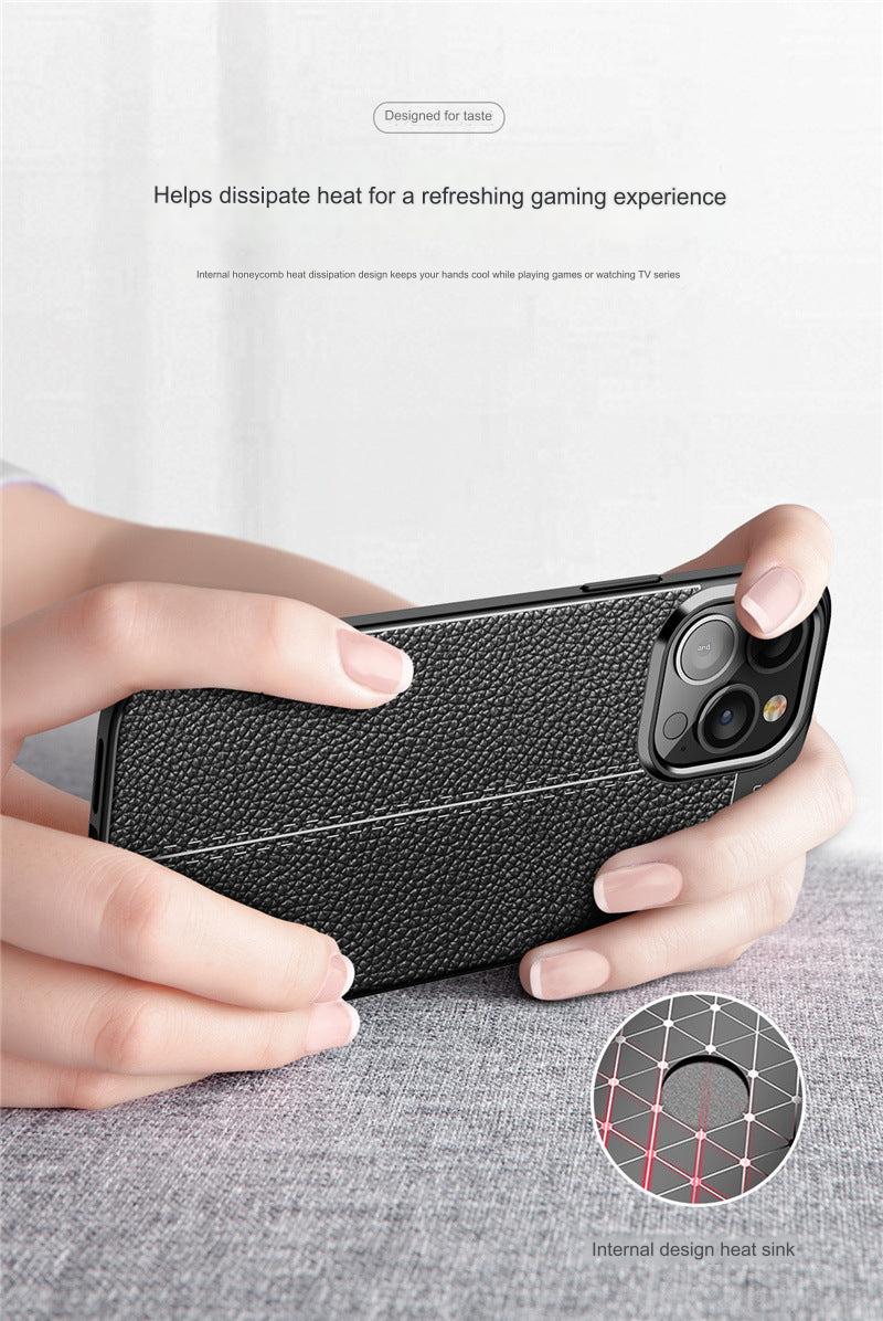 Premium TPU Leather Texture Phone Case for iPhone 15 & Samsung S24 Series - Shockproof and Slim Fit