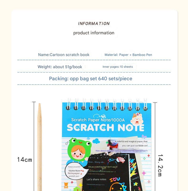 Kids scratch art set product packaging