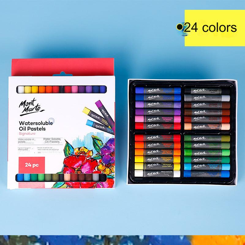 Montmartre 24-Color Ultra Soft Oil Pastels for Kids - Vibrant, Easy to Blend Art Crayons