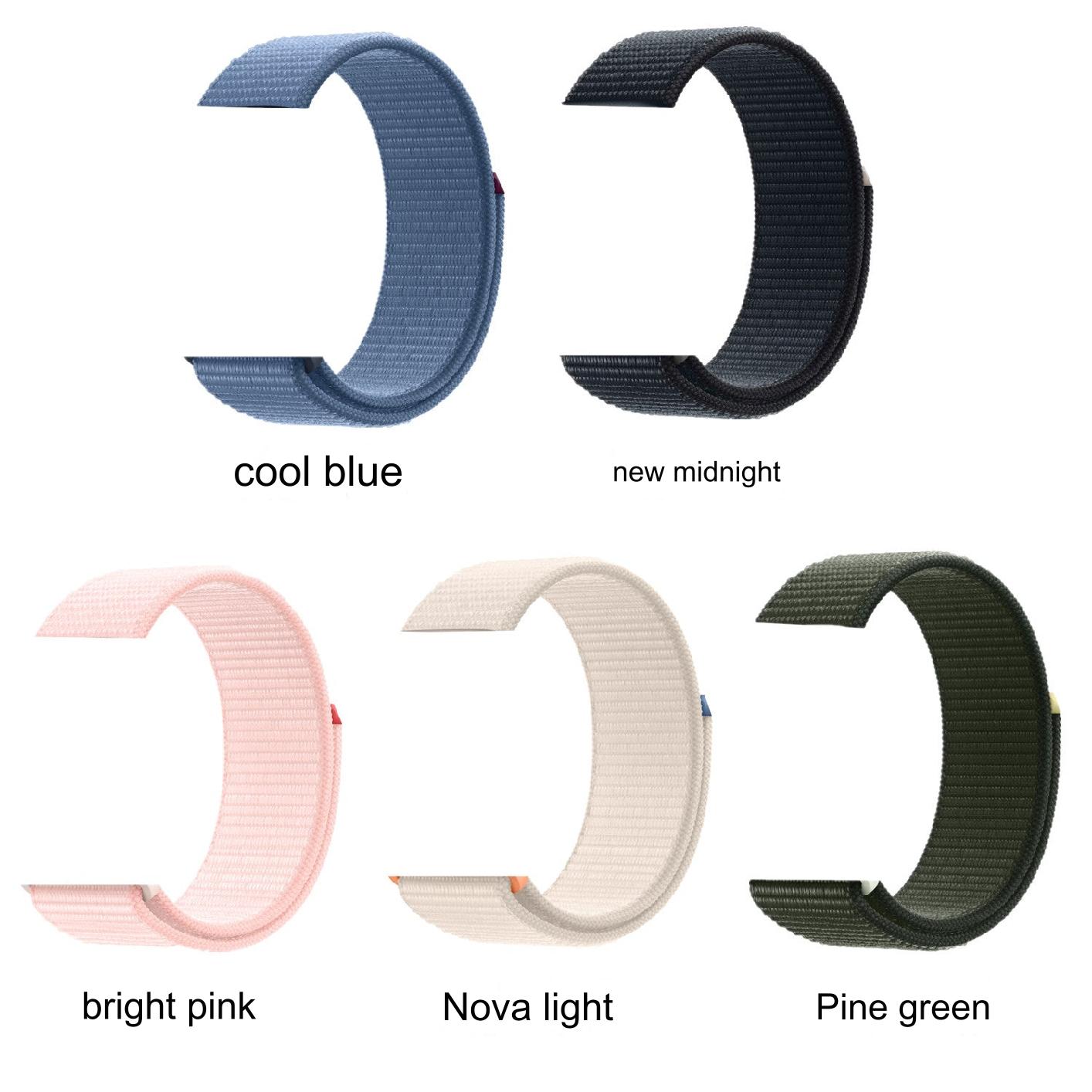 Nylon Sports Band for Apple Watch Series 1-9 & Ultra - Adjustable & Breathable with Velcro Closure