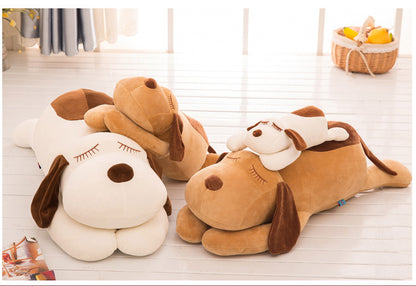 soft plush dog cuddly toy mocha color