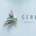 Transparent Wings Bee Brooch - Purple