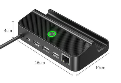 GameDeck Pro RGB Dock for Steam Deck - Anti-Slip Base with USB 3.0 Ports and 4K Output