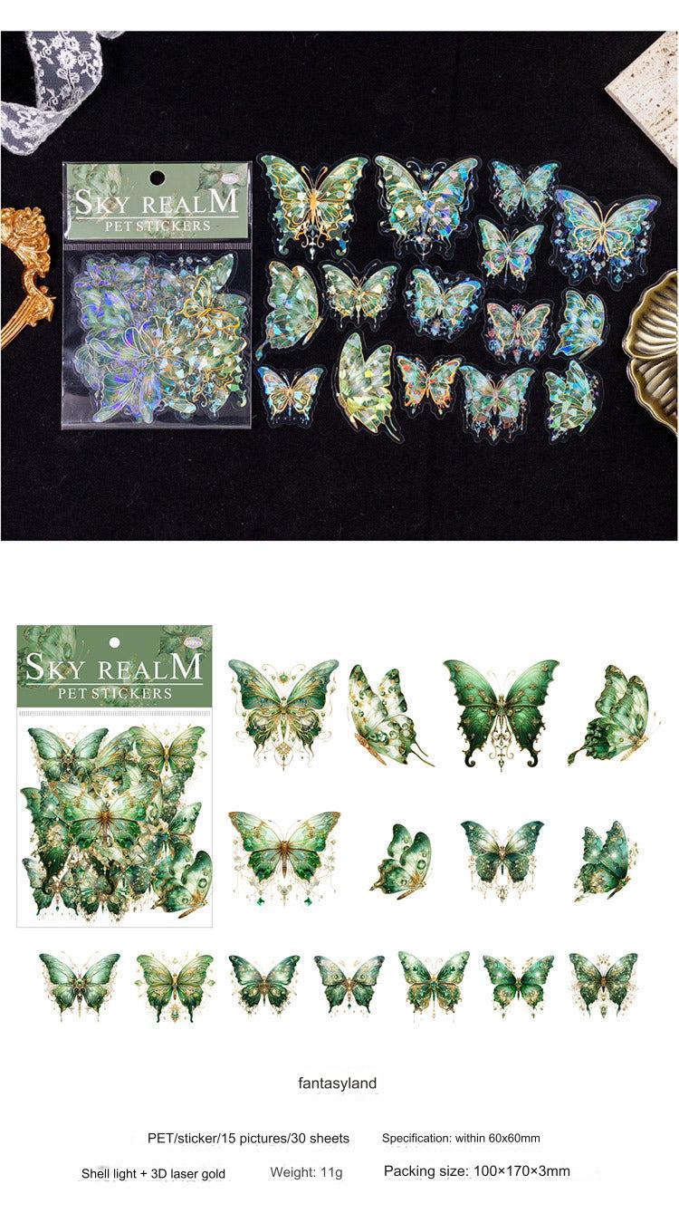 vintage butterfly stickers