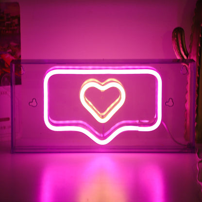 Bright LED peace sign neon decor light