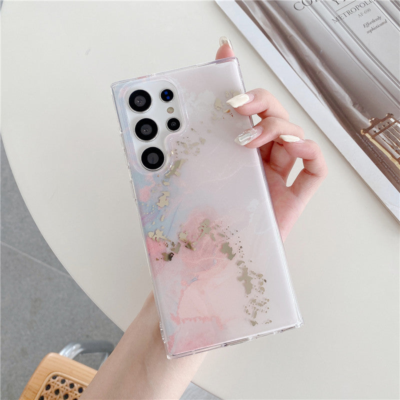 Stylish & Protective Marble Pattern Phone Case for Samsung S24 Ultra, S23, A54, S22 - Dual-Layer TPU+PC Design