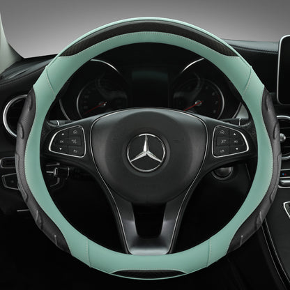 elegant steering wheel cover texture detail