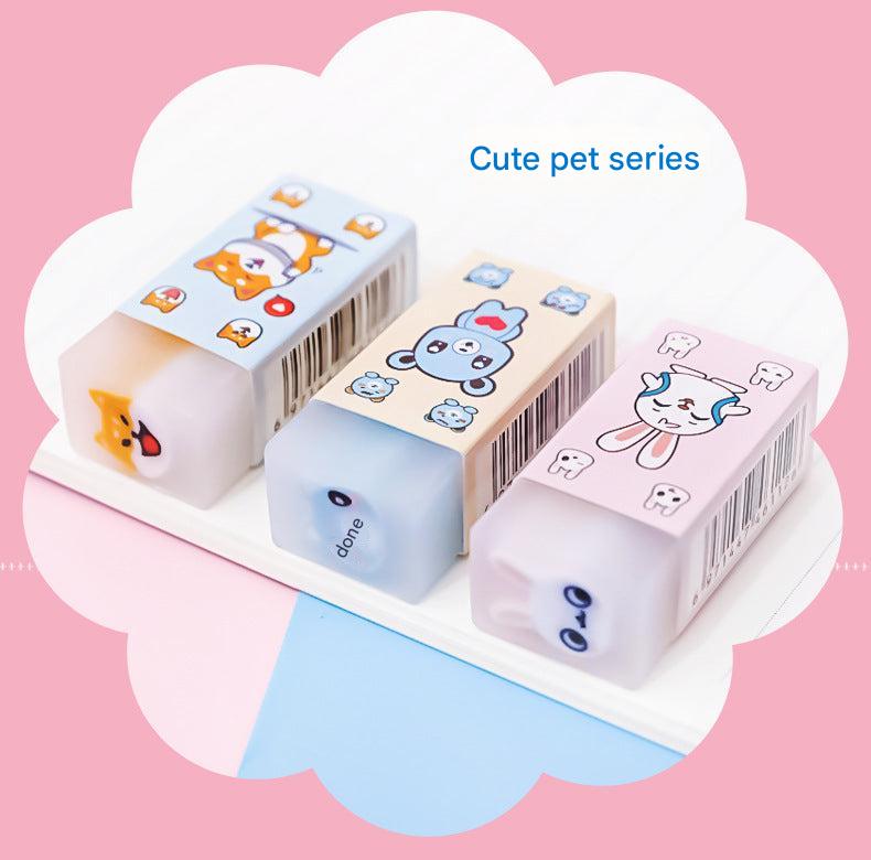 cute layered design children's eraser top view