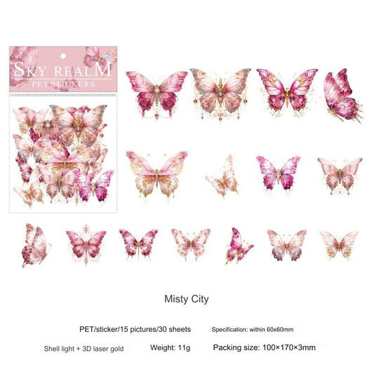 vintage butterfly stickers