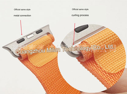 Durable Nylon Sport Strap for Apple Watch - Compatible with Ultra, Series 7 & More - Variety of Colors Available