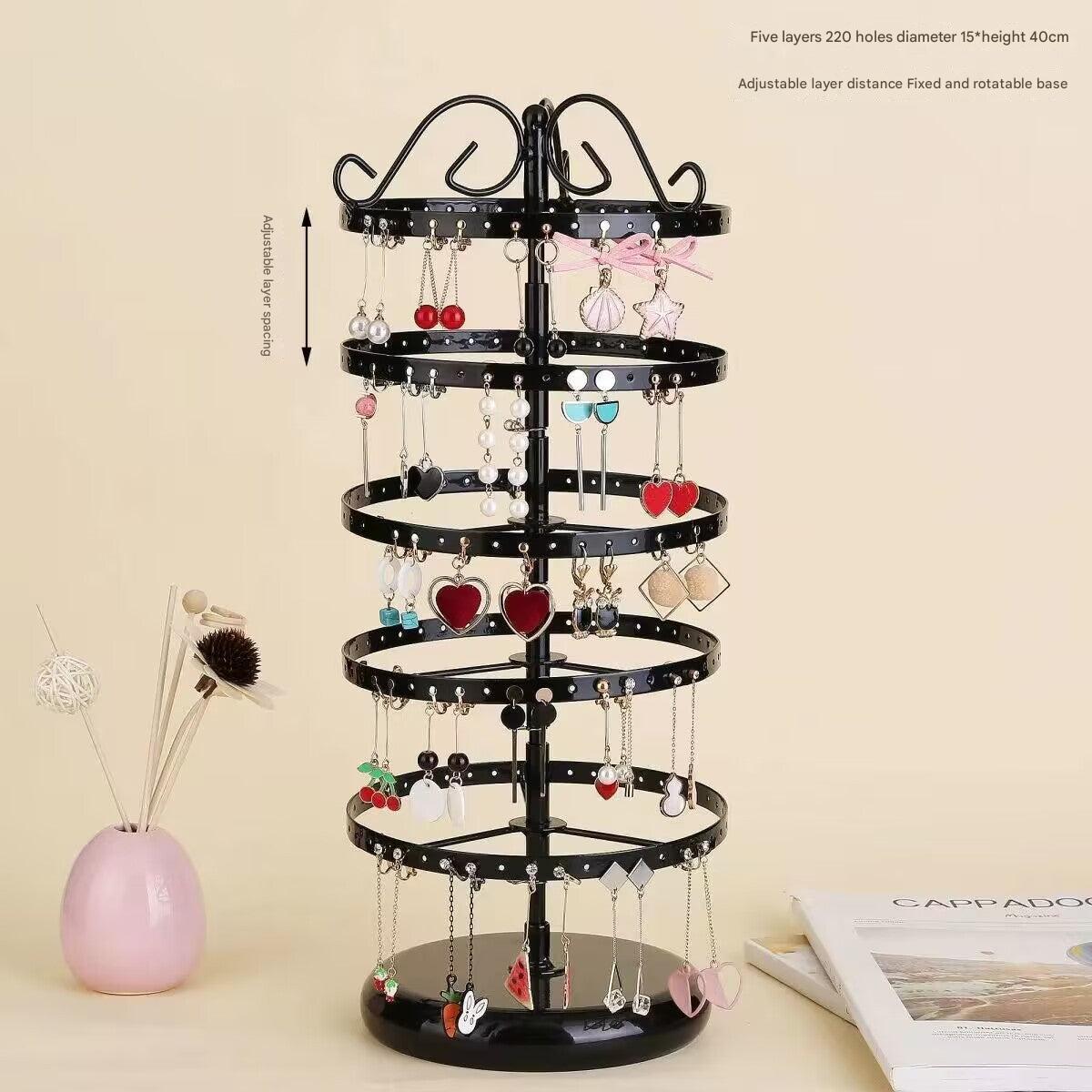 stylish white metal jewelry organizer