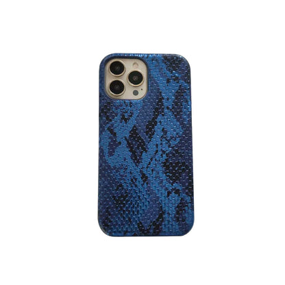 Luxurious Snakeskin iPhone Case Compatible with iPhone 15 - Stylish and Durable PC & Leather Cover