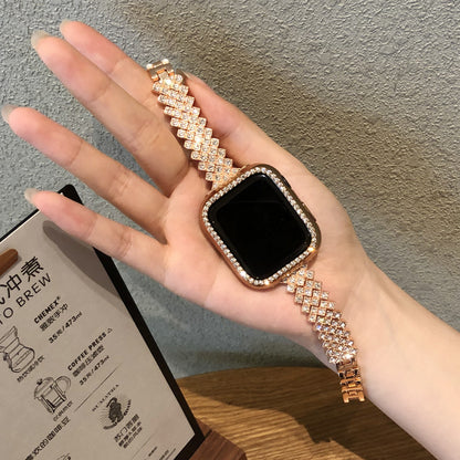 Stylish Metal Diamond Watch Band for Apple Watch Series 4-7 & SE – Chic Fashion Accessory