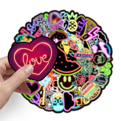 neon graffiti sticker