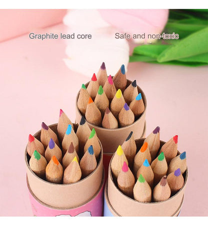 Vibrant 12-Color Bucket of Colored Pencils for Kids - Perfect for Art & Creativity in School and Home